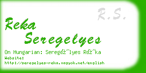 reka seregelyes business card